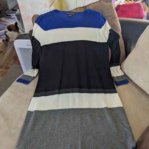 Block color knit dress